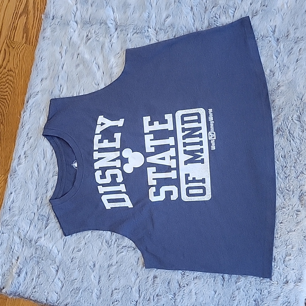 Walt Disney World Navy/White Crop Top, Women's Large, Excellent Conditio…